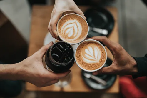 Three cups of coffee